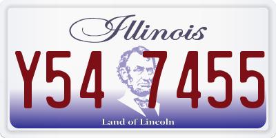 IL license plate Y547455