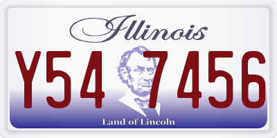 IL license plate Y547456