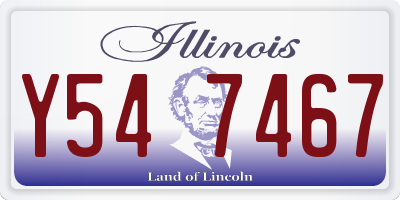 IL license plate Y547467