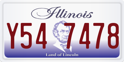 IL license plate Y547478