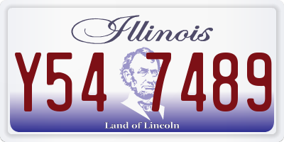 IL license plate Y547489