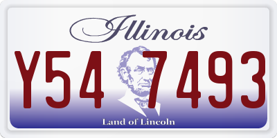 IL license plate Y547493