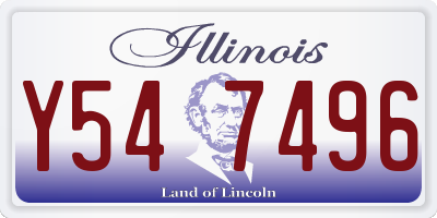 IL license plate Y547496