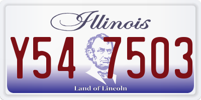 IL license plate Y547503