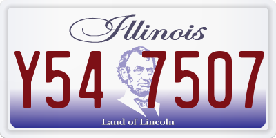 IL license plate Y547507
