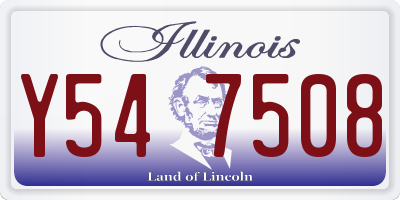 IL license plate Y547508