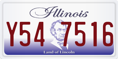 IL license plate Y547516