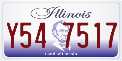IL license plate Y547517