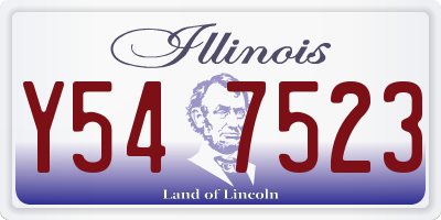 IL license plate Y547523