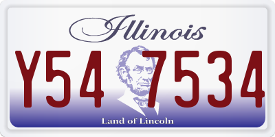 IL license plate Y547534