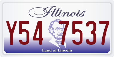 IL license plate Y547537