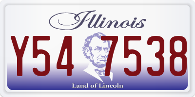 IL license plate Y547538