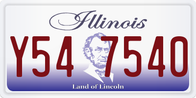 IL license plate Y547540