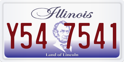 IL license plate Y547541
