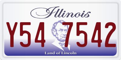IL license plate Y547542