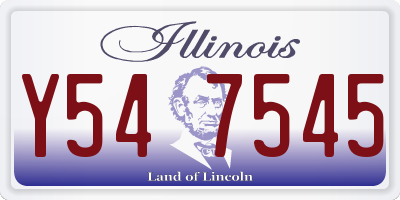 IL license plate Y547545
