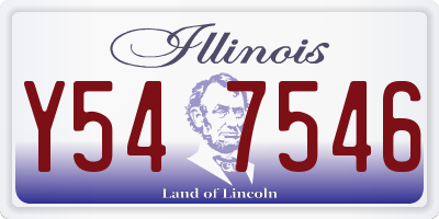 IL license plate Y547546