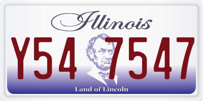IL license plate Y547547