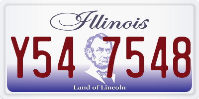 IL license plate Y547548