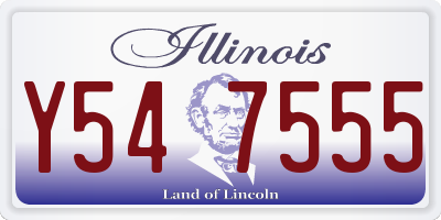 IL license plate Y547555