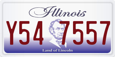 IL license plate Y547557