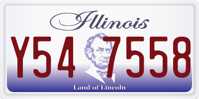 IL license plate Y547558
