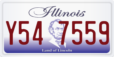 IL license plate Y547559