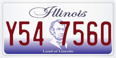 IL license plate Y547560