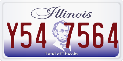 IL license plate Y547564