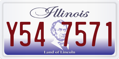 IL license plate Y547571