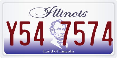 IL license plate Y547574