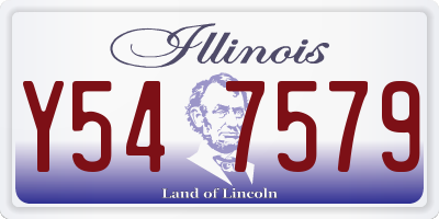 IL license plate Y547579