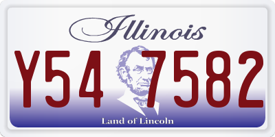 IL license plate Y547582