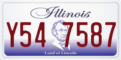 IL license plate Y547587