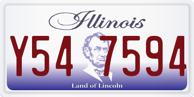 IL license plate Y547594