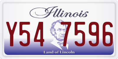 IL license plate Y547596