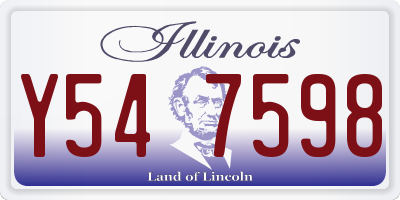 IL license plate Y547598