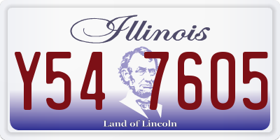 IL license plate Y547605