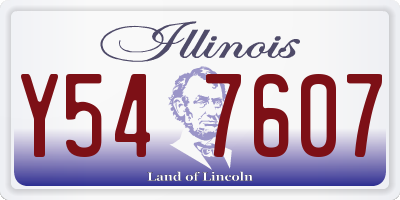 IL license plate Y547607