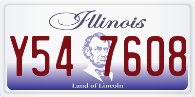 IL license plate Y547608
