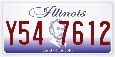 IL license plate Y547612