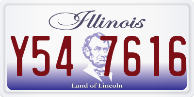 IL license plate Y547616