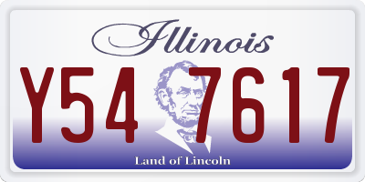IL license plate Y547617