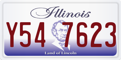 IL license plate Y547623