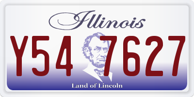 IL license plate Y547627