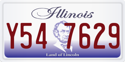 IL license plate Y547629