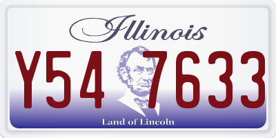 IL license plate Y547633