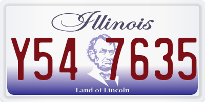 IL license plate Y547635