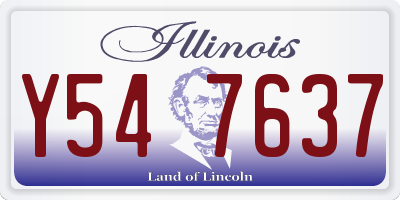 IL license plate Y547637