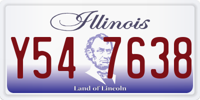 IL license plate Y547638